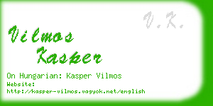 vilmos kasper business card